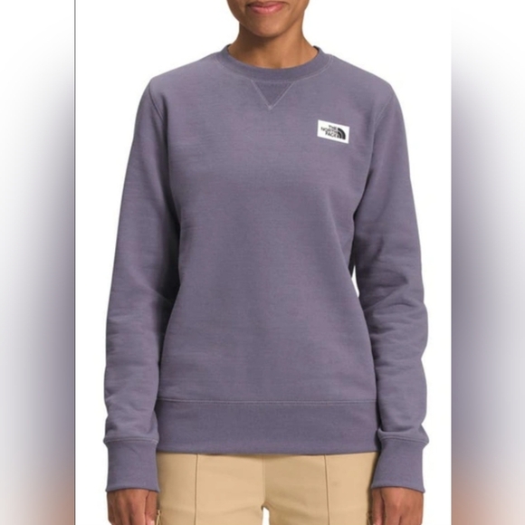 The North Face Heritage Patch Crewneck Sweatshirt In Lunar Slate Woman’s Size 2X - Picture 1 of 10